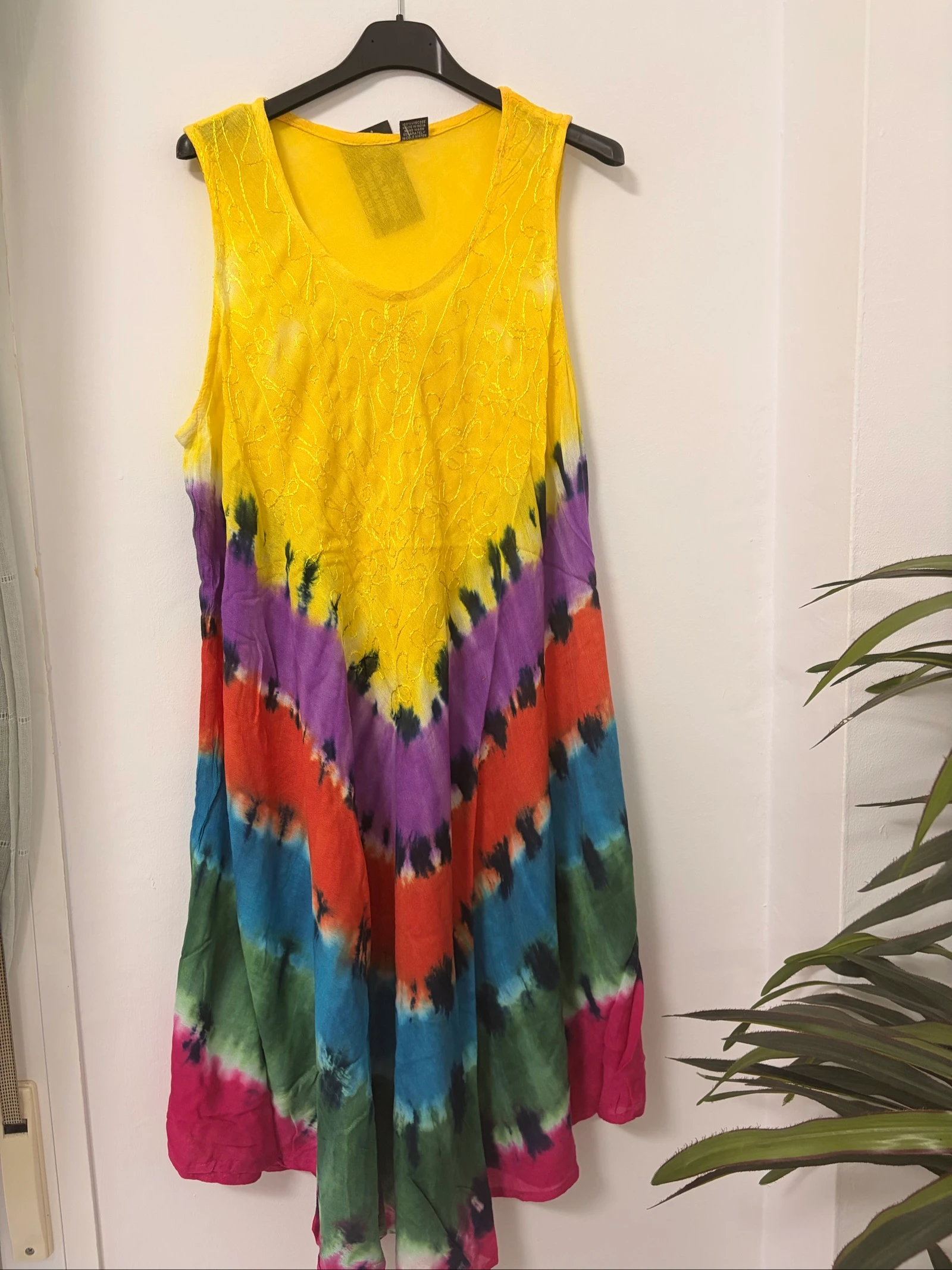 Vestido de verano estampado tie-dye 